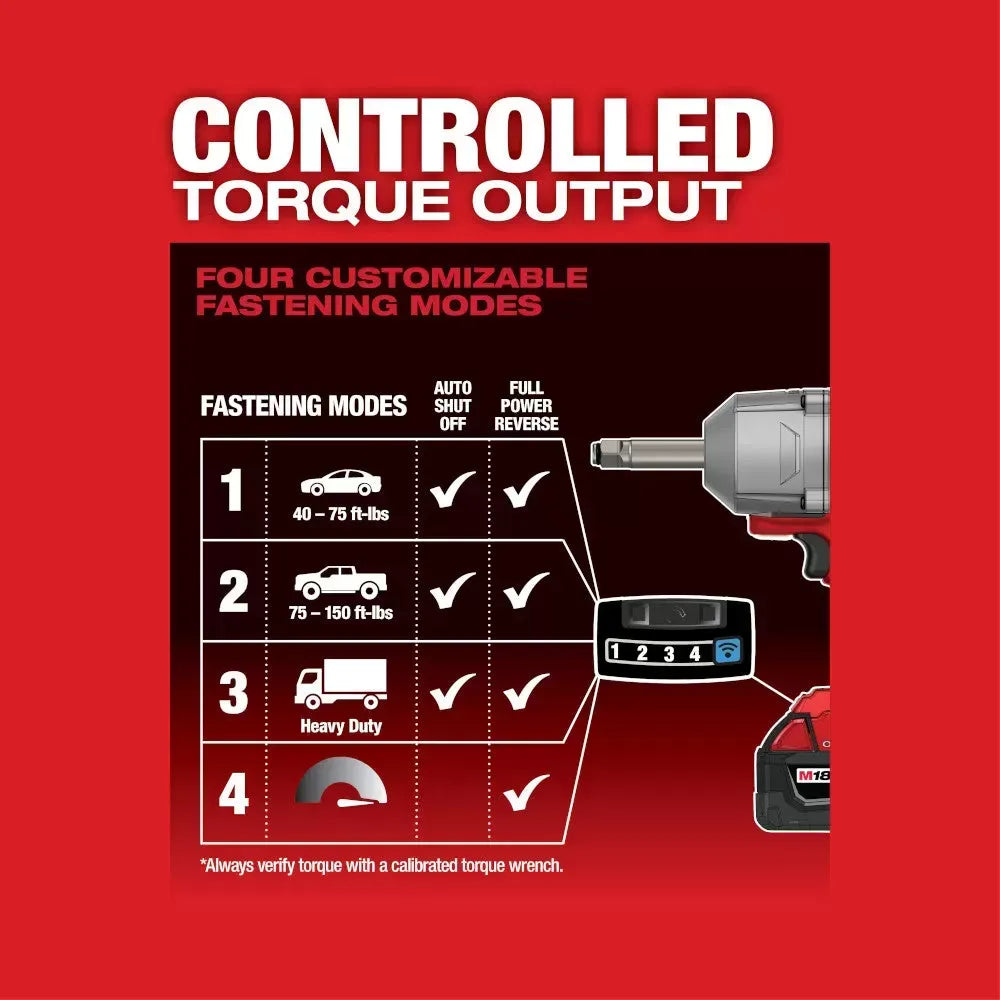 Milwaukee Pre-Sale 2769-22R M18 FUEL 18V 1/2 ONE-KEY Controlled Torque Impact Wrench Kit