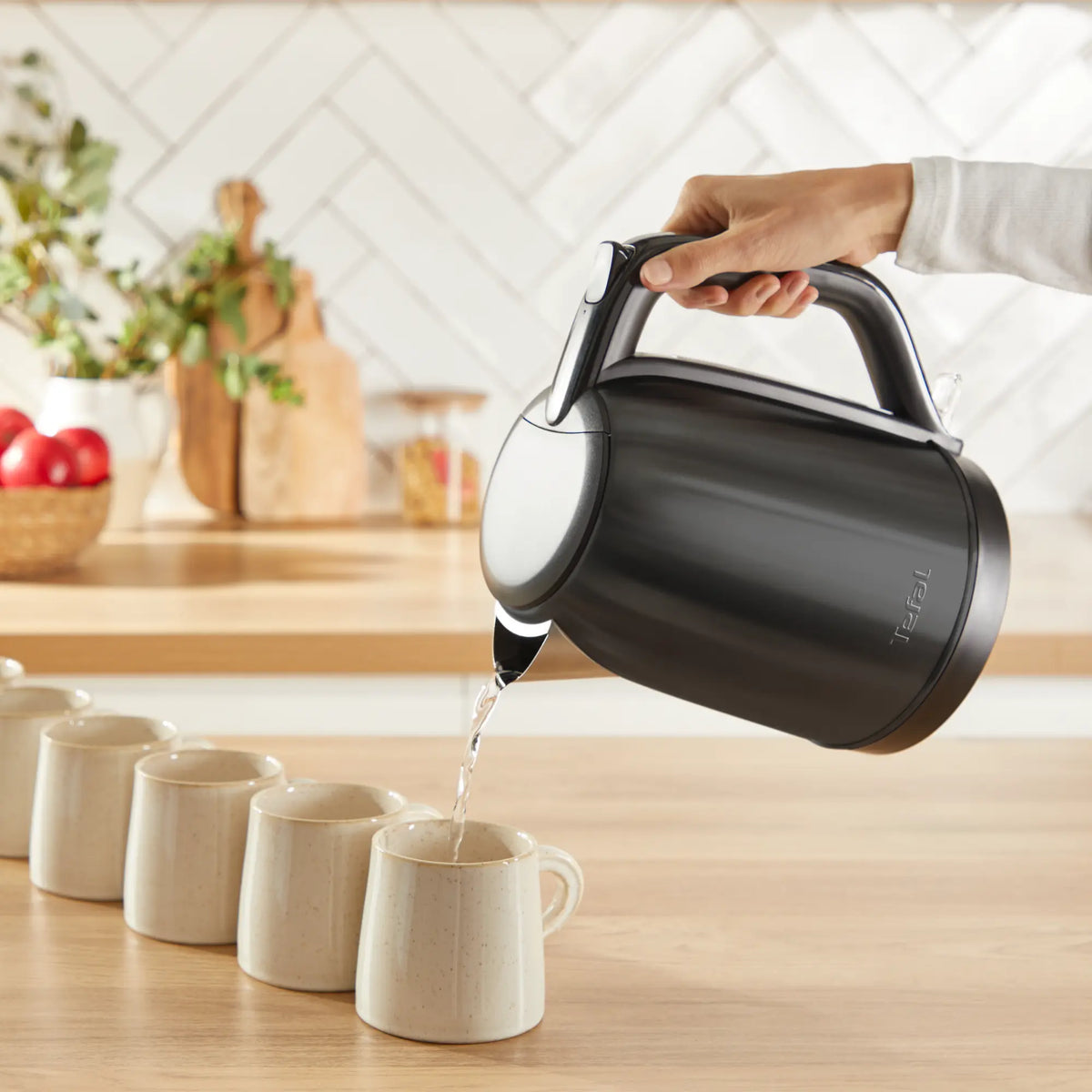 Tefal Subito Black Stainless Steel Toaster & Kettle Breakfast Set TT5SA8