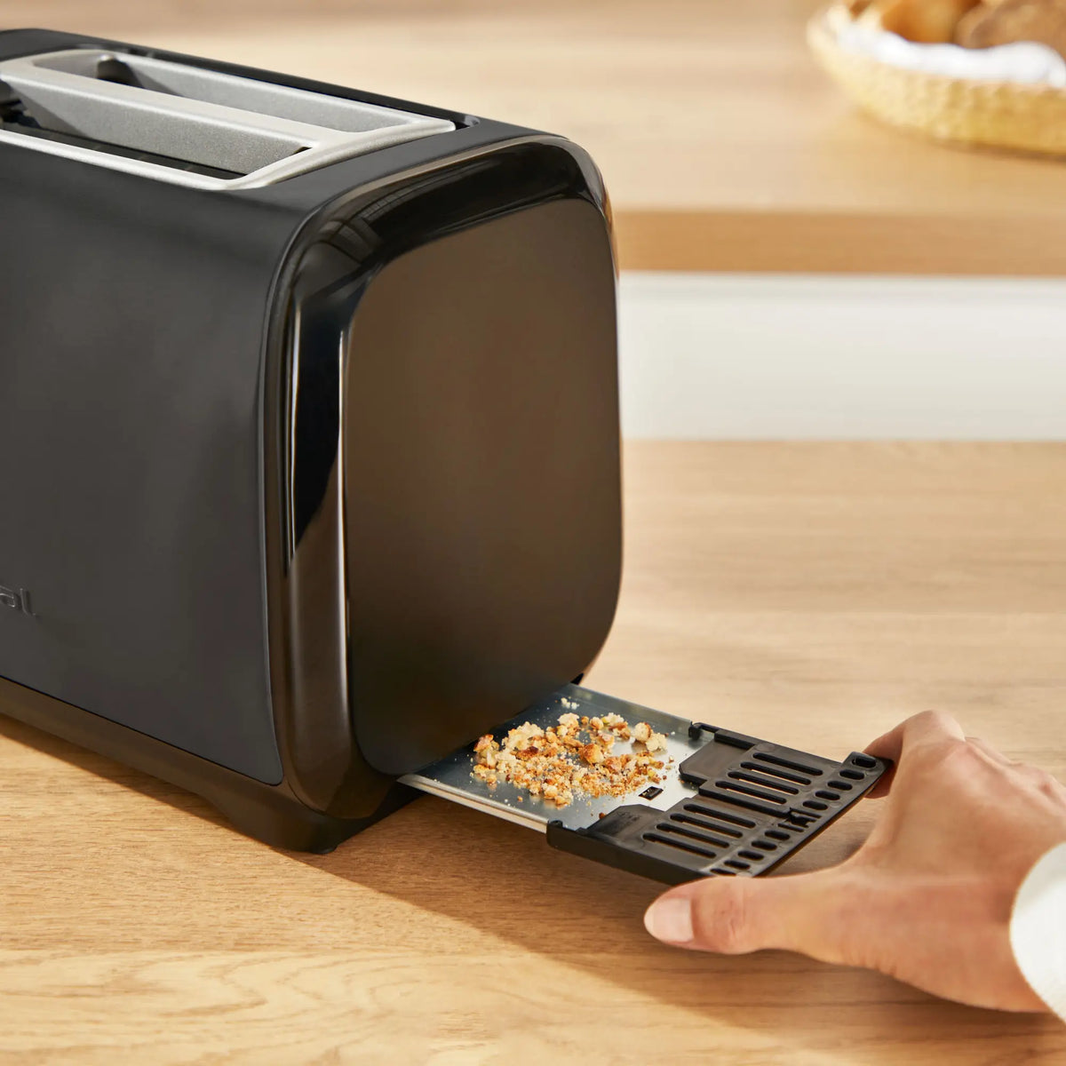 Tefal Subito Black Stainless Steel Toaster & Kettle Breakfast Set TT5SA8