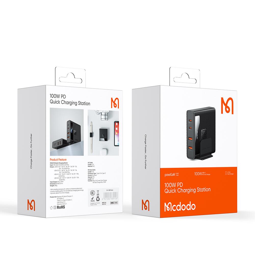 100W Desktop Fast Charger with AC cable