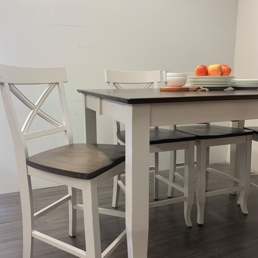 7 Piece Maple Counter Height Dining Set
