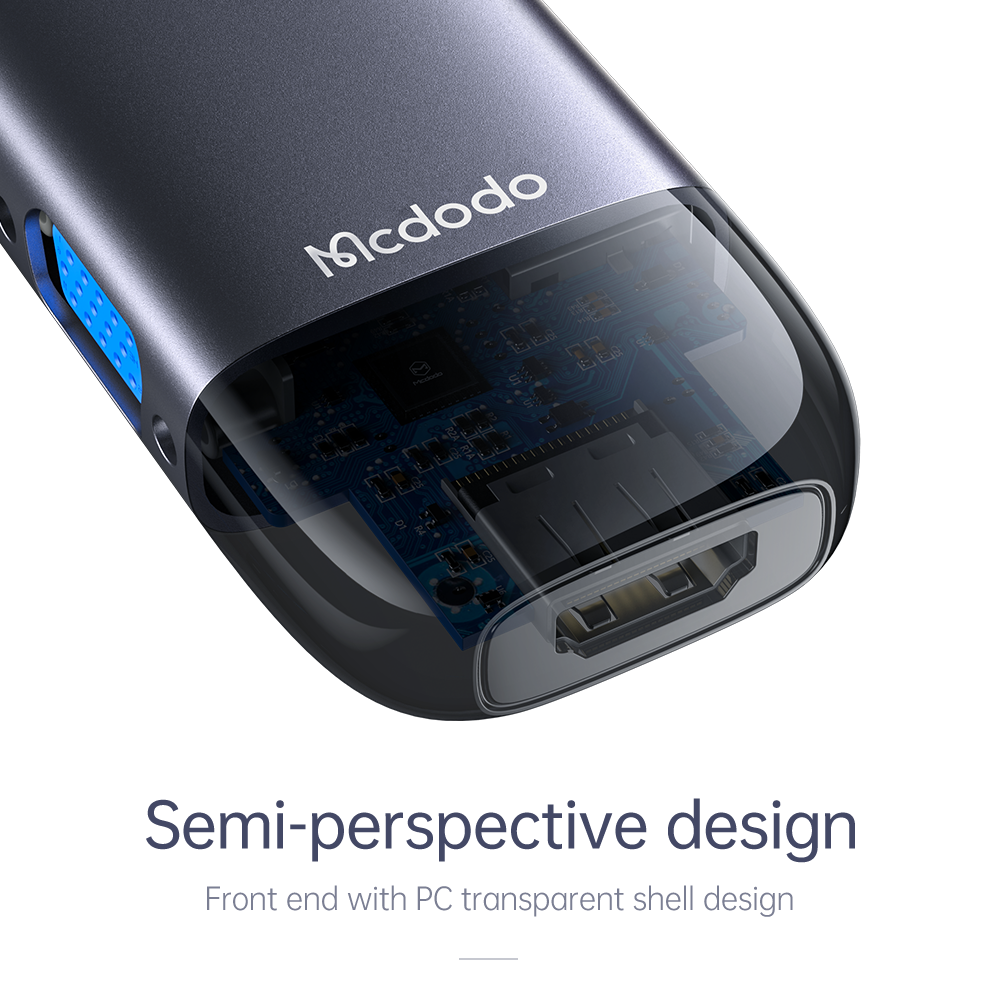 Mcdodo 10 in 1 HUB  HDMI; USB-A 2.0*2; USB-A 3.0*2; VGA USB-C(PD 100W); Gigabit LAN; SD/TF Card Slot