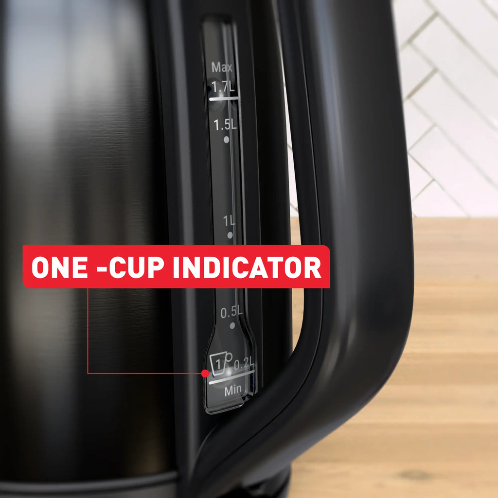 Tefal Subito Black Stainless Steel Toaster & Kettle Breakfast Set TT5SA8
