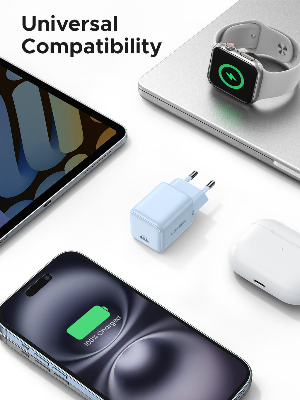 UGREEN Charger USB-C GaN Fast 20W EU Blue