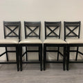 4 Cast Black Counter Height Stools