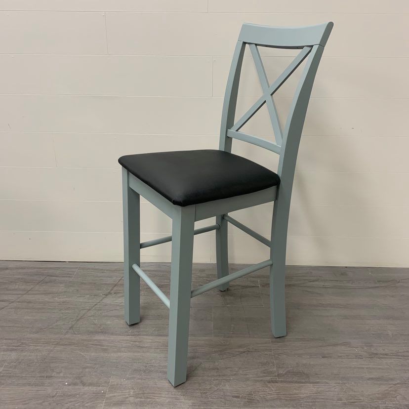 4 Galvanized Grey Counter Height Stools