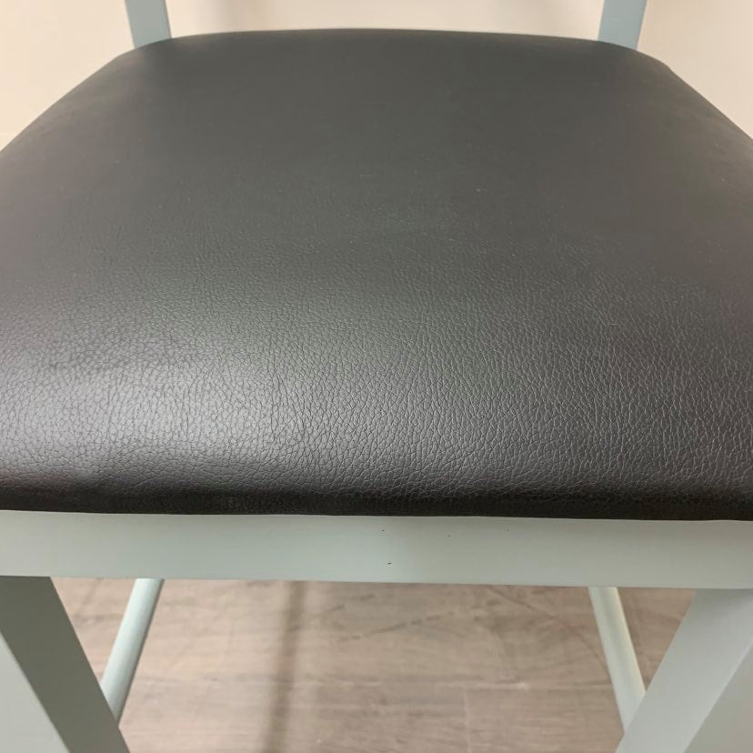 4 Galvanized Grey Counter Height Stools