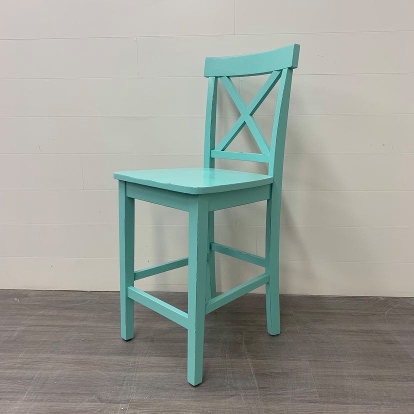 Aqua Counter Height Accent Stool