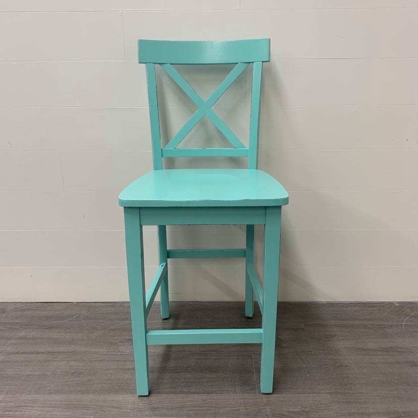 Aqua Counter Height Accent Stool