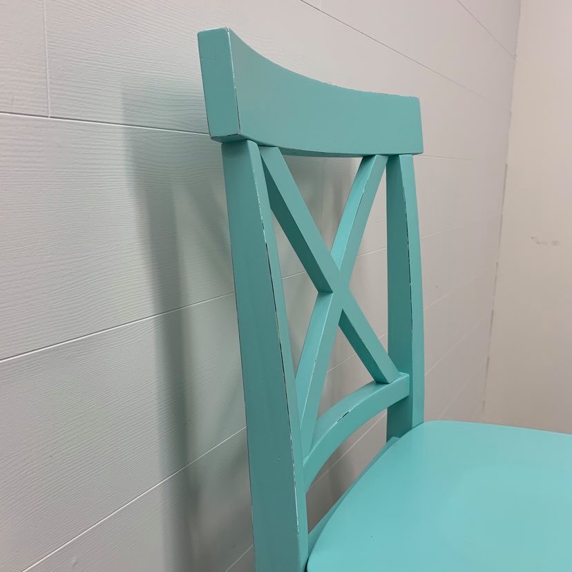 Aqua Counter Height Accent Stool