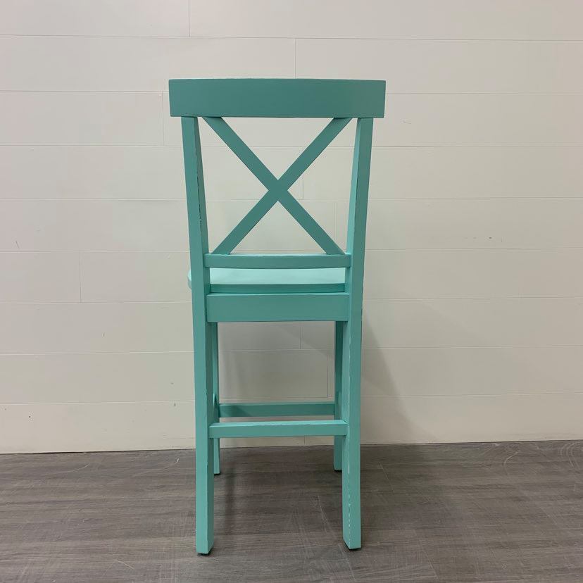 Aqua Counter Height Accent Stool