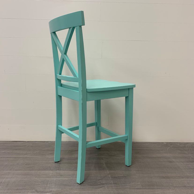 Aqua Counter Height Accent Stool