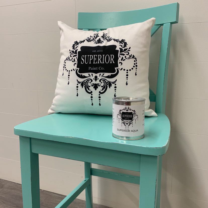 Aqua Counter Height Accent Stool