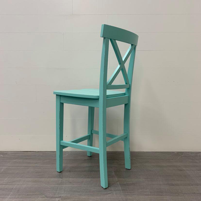 Aqua Counter Height Accent Stool