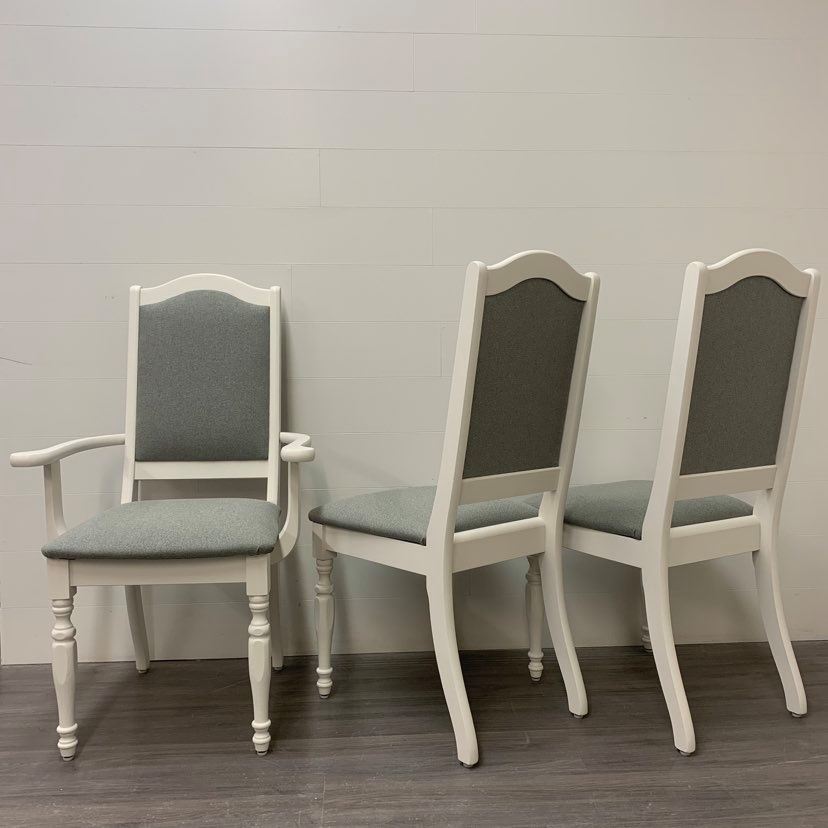 6 Little White Dining Chairs