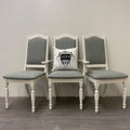 6 Little White Dining Chairs