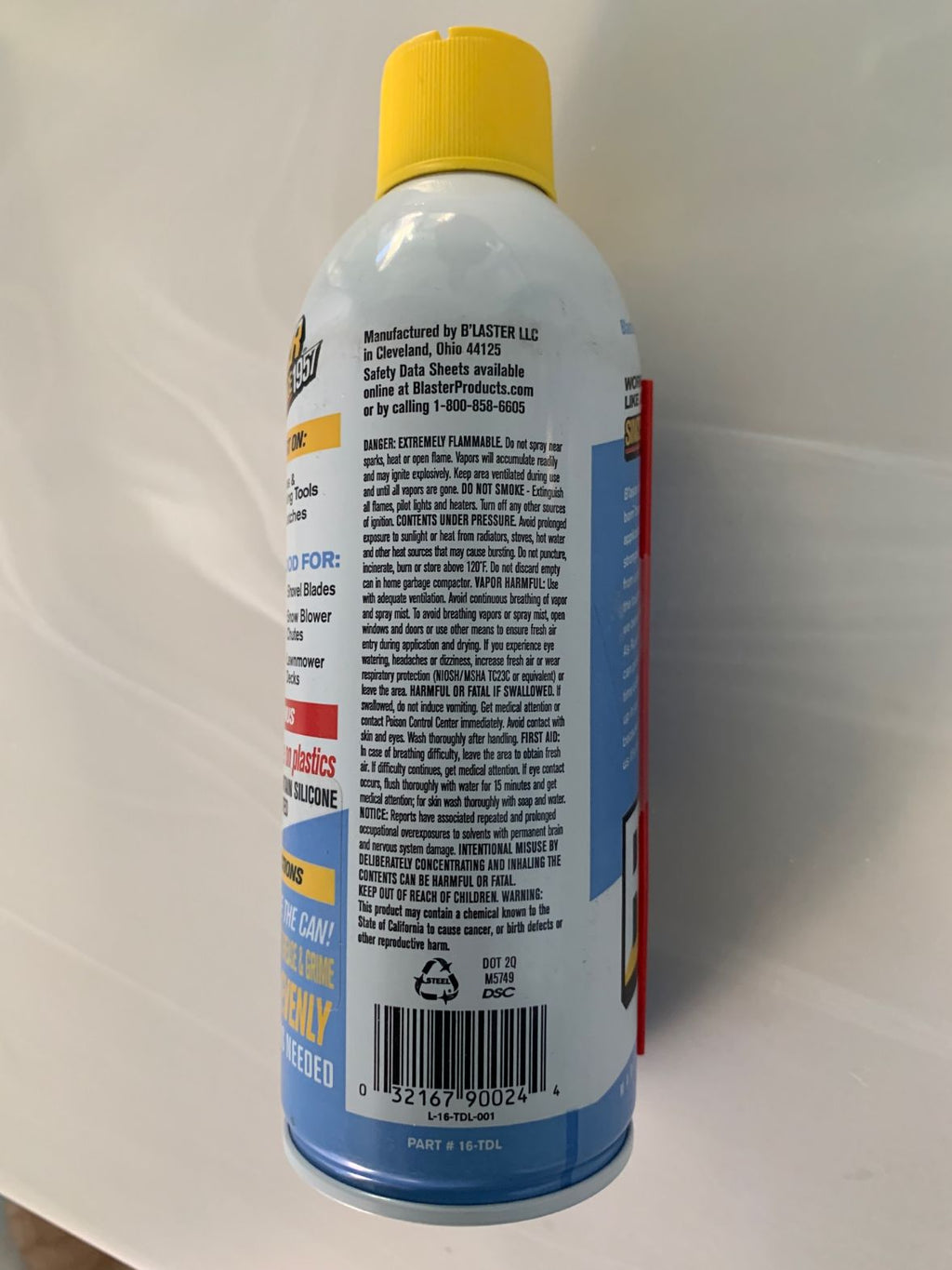 Blaster 16-TDL 9.3 oz Can of Dry Lubricant Lube - Quantity of 6