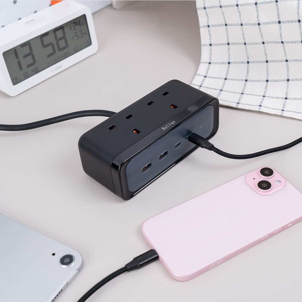 Reliqo 70W 2C+2A+2AC GAN Lightning Protection Power Strip