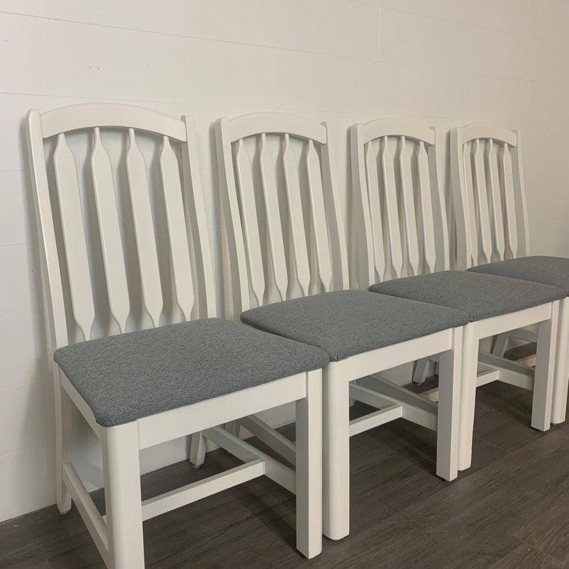 4 Little White Dining Chairs
