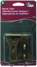 Adams Mfg 258269 2-Count Pack of Metal Brick Clip Wreath & Ornament Hanger Brackets