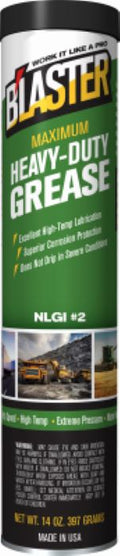 Blaster GR-14C-HDG 14 oz Plastic Cartridge Tube of Heavy Duty Grease - Quantity of 10