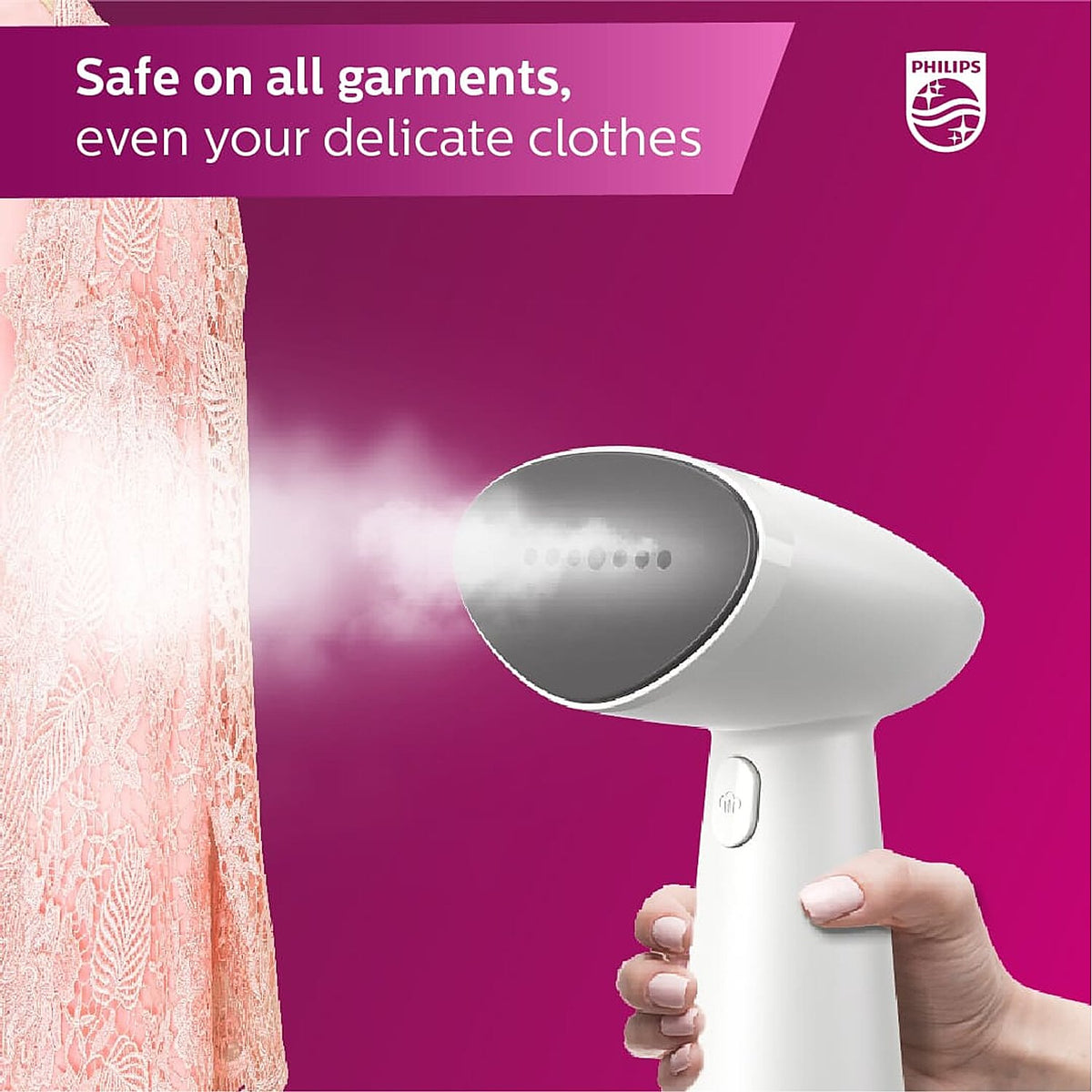 Refurbished Philips 1000 series Compact Handheld Garment Steamer - STH1010/10