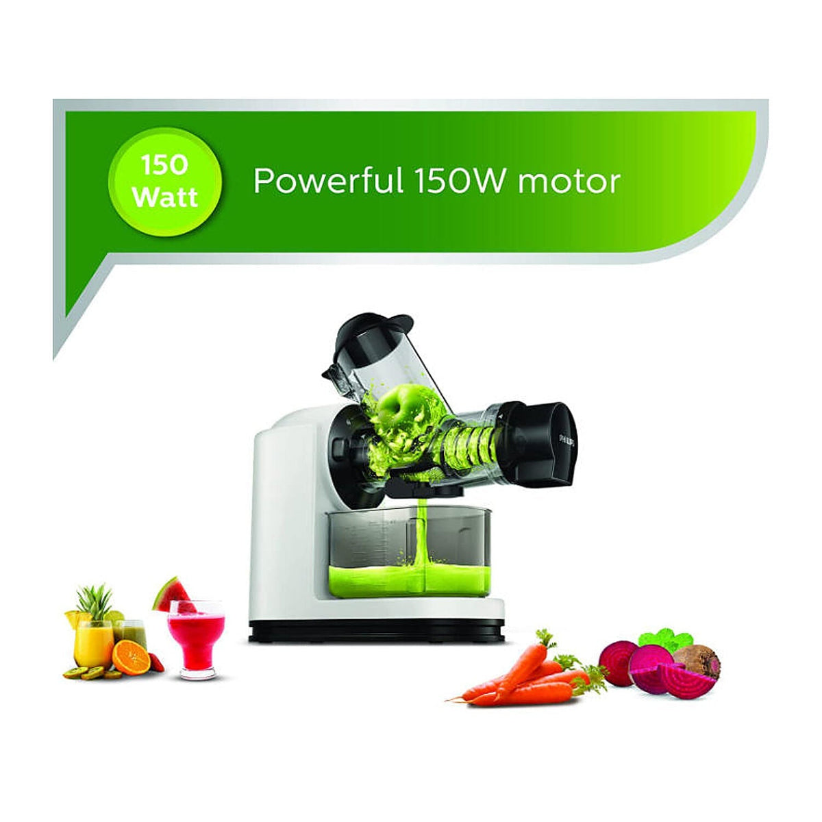 Refurbished Philips Masticating Slow Juicer 150 Watt - HR1887/81