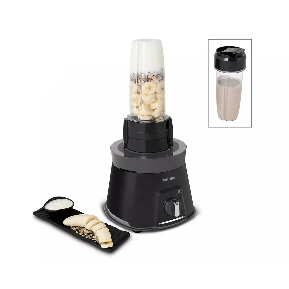 Philips Juicer Mixer Grinder 3 Jar 600 Watt with Blend and Carry - HL7579/00 - EMP