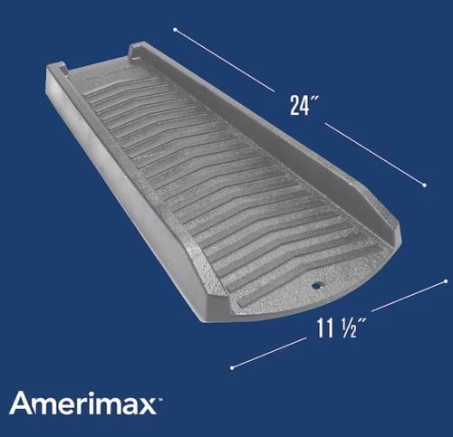 Amerimax 3014 24" Inch x 11" Inch x 2" Inch Slate Gray Vinyl Downspout Splash Block