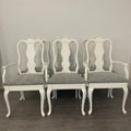 6 Little White Dining Chairs