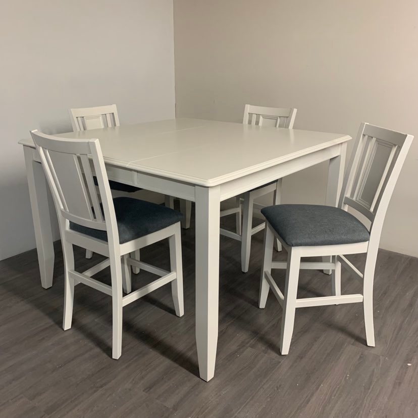 5 Piece Little White Dining Set