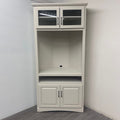 Antique White Farmhouse Style Corner Cabinet