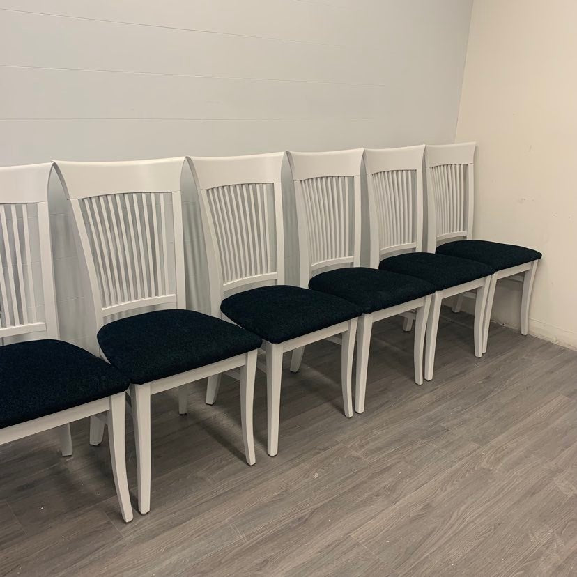 6 Bone White Dining Chairs