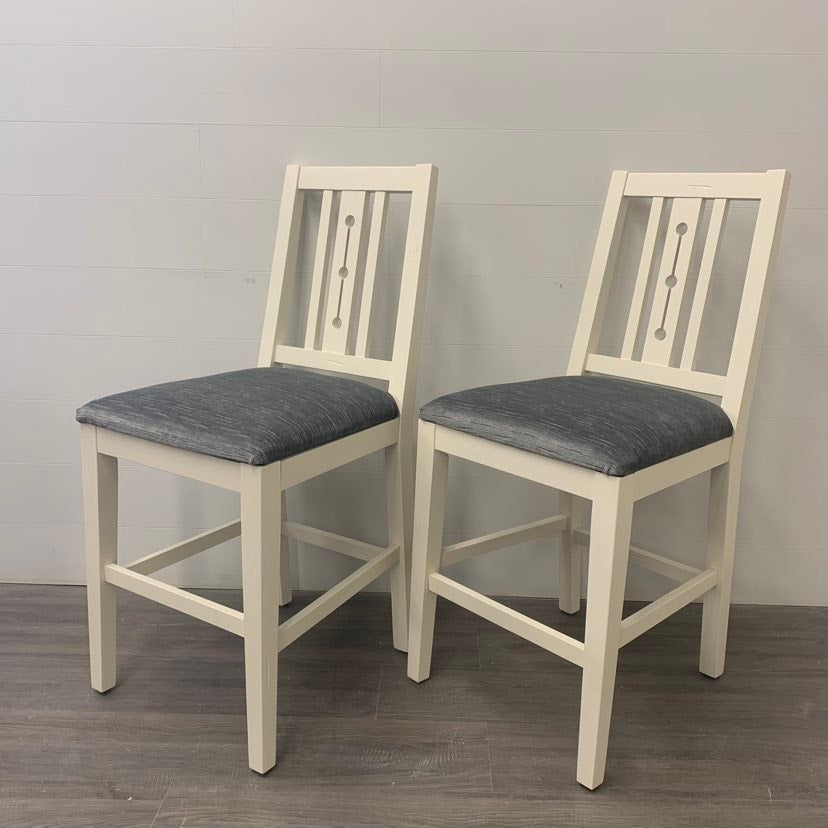 2 Ivory Counter Height Stools