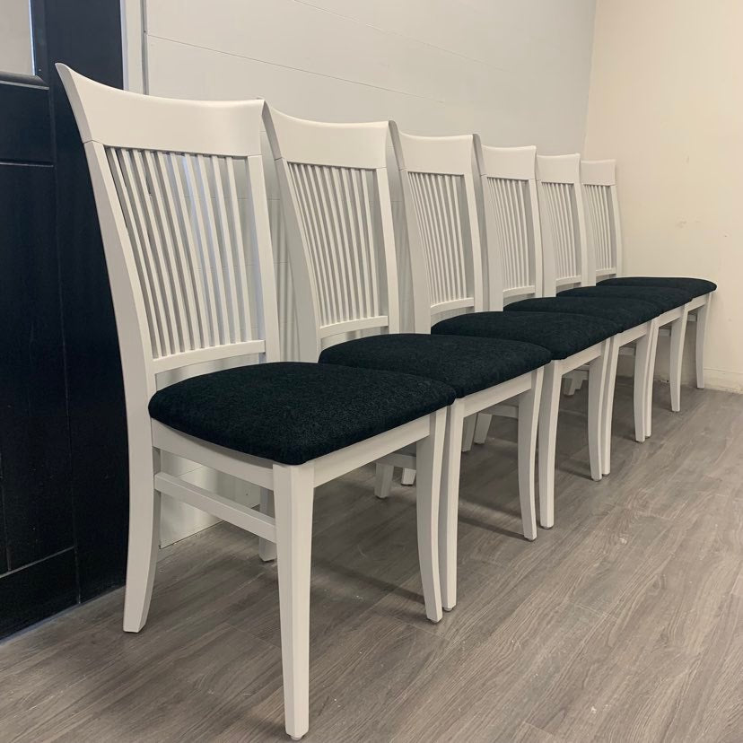 6 Bone White Dining Chairs