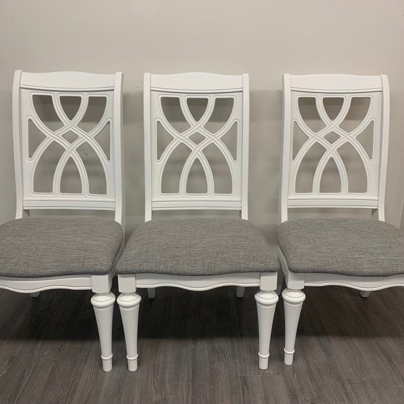 4 Little White Dining Chairs