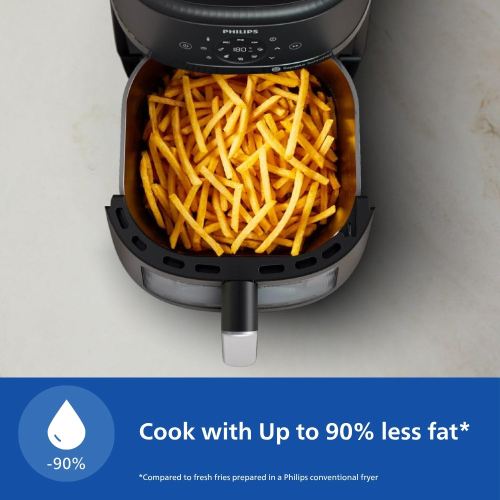 Philips 6.2 Liter Airfryer with Rapid Air Technology and Cooking window - NA231/00