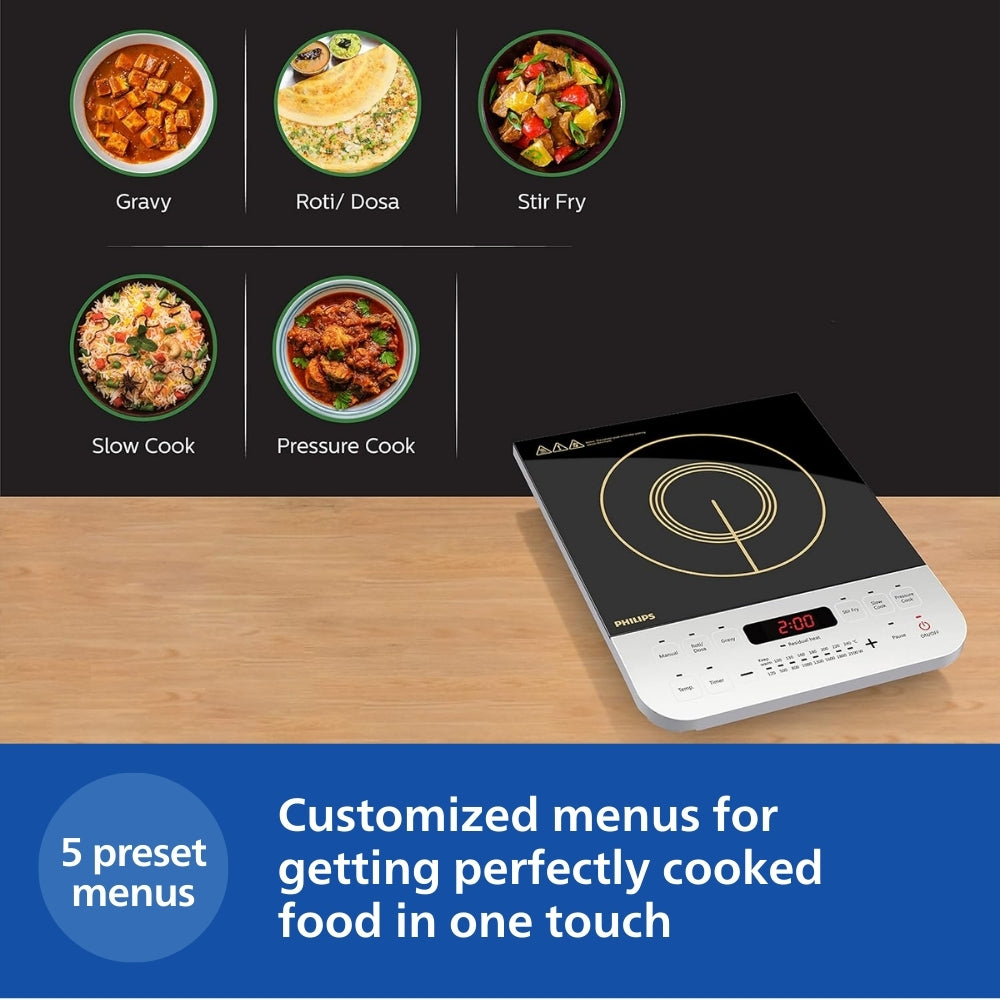 Philips Induction Cooktop with Sensor Touch Control - HD4938/01