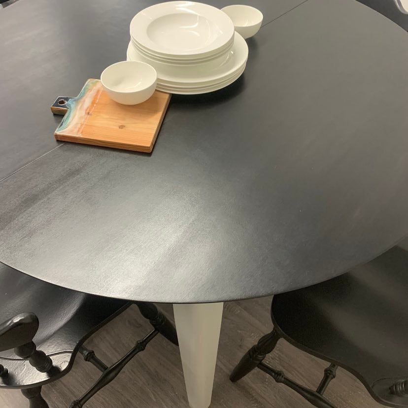 6 Piece Black Farmhouse Dining Set