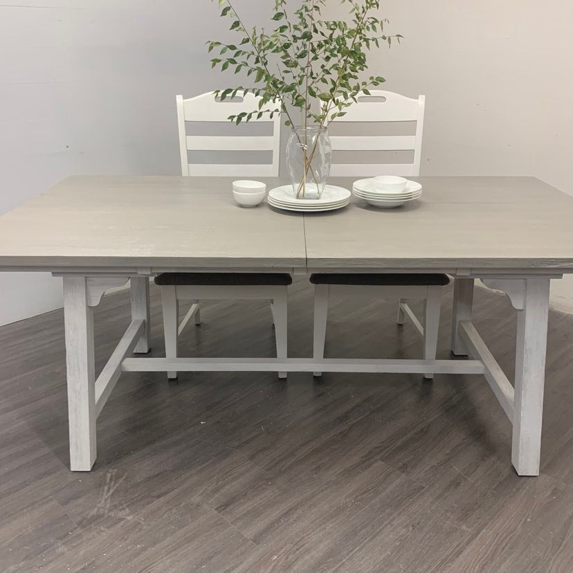 8 Piece farmhouse harvest dining set
