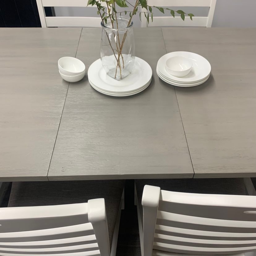 8 Piece farmhouse harvest dining set
