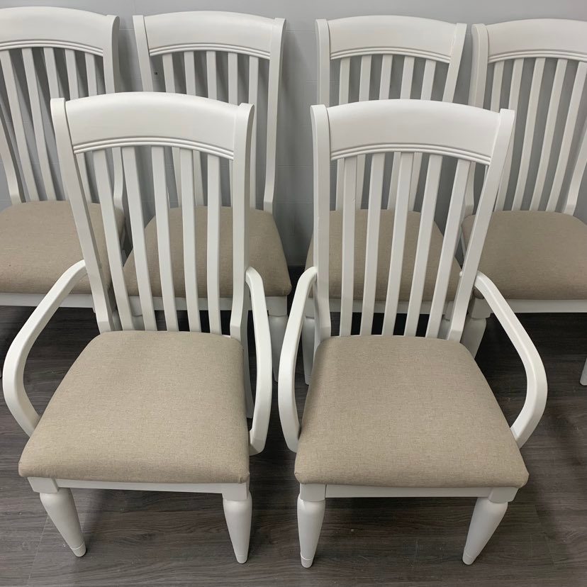 8 Little White Dining Set