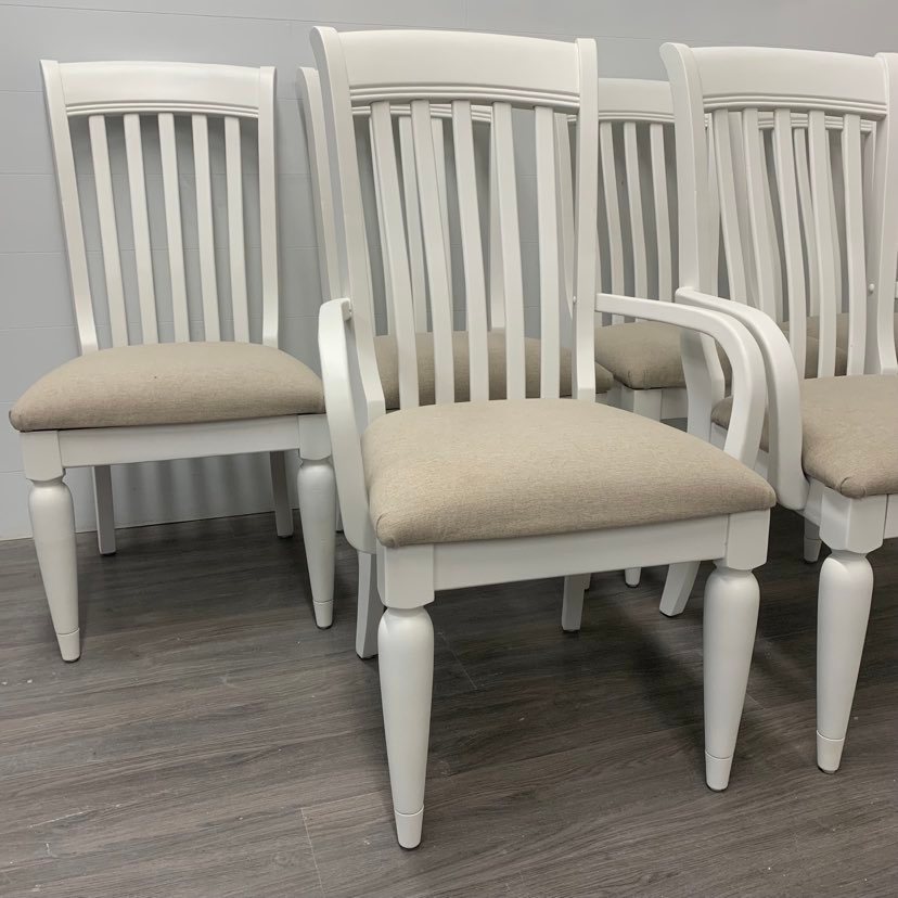 8 Little White Dining Set