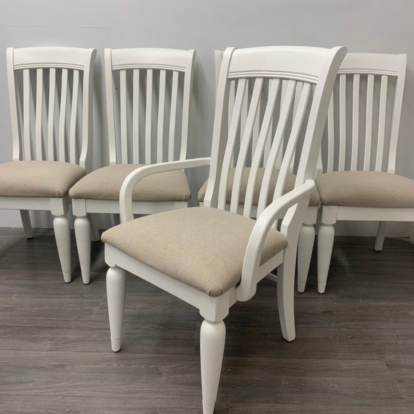 8 Little White Dining Set