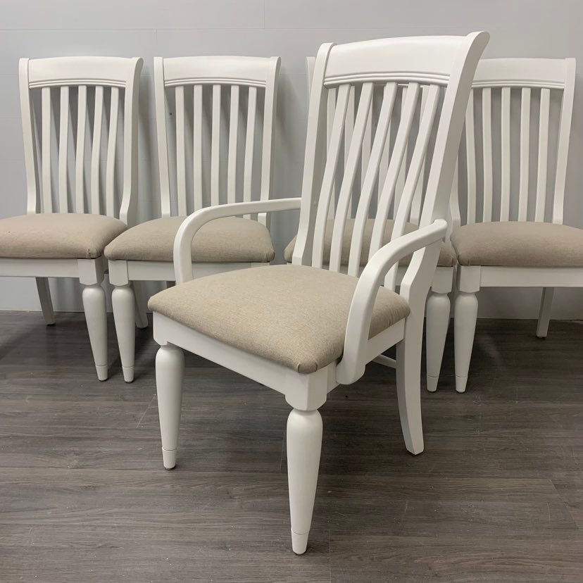 8 Little White Dining Set