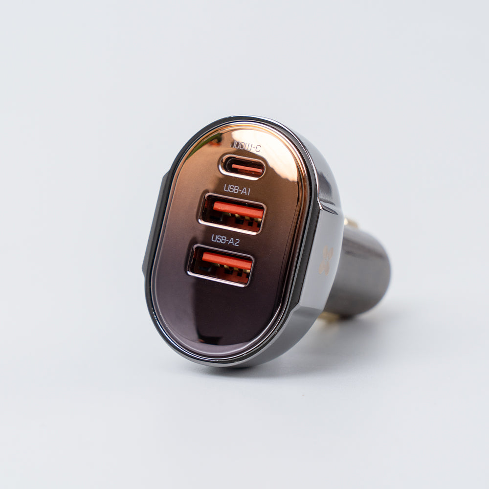 Quorinest 100W Digital Display 1C+2A PD Fast Car Charger