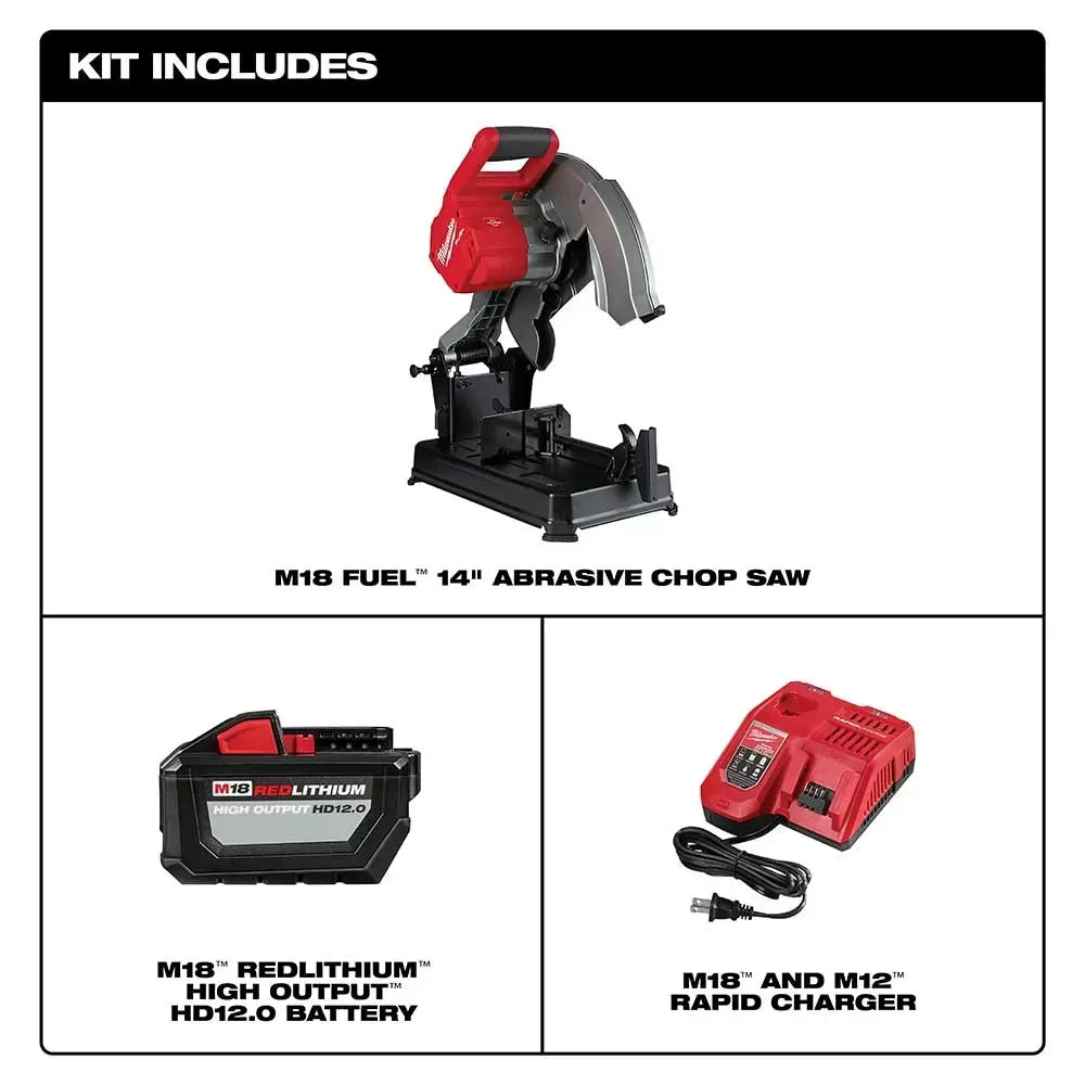Milwaukee 2990-21HD M18 FUEL 14 Li-Ion Brushless Portable Abrasive Chop Saw Kit