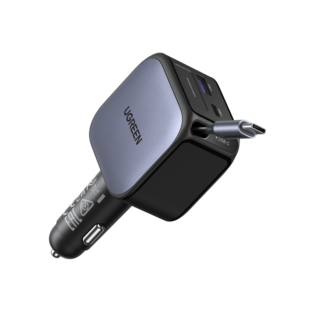 UGREEN Nexode Sạc Ô Tô 90W kèm Cáp USB-C Thu Gọn