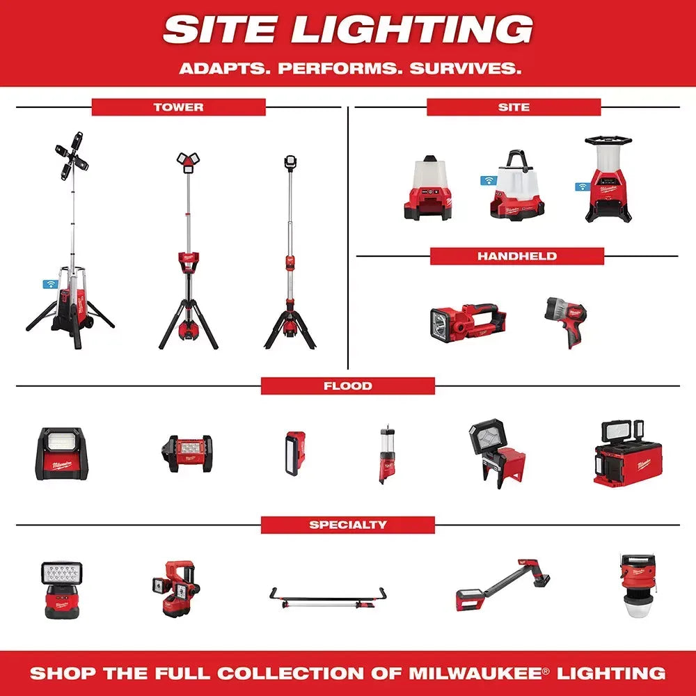 Milwaukee 2131-20 M18 ROCKET 18V Dual Power Tower Light w/ 6AH Battery
