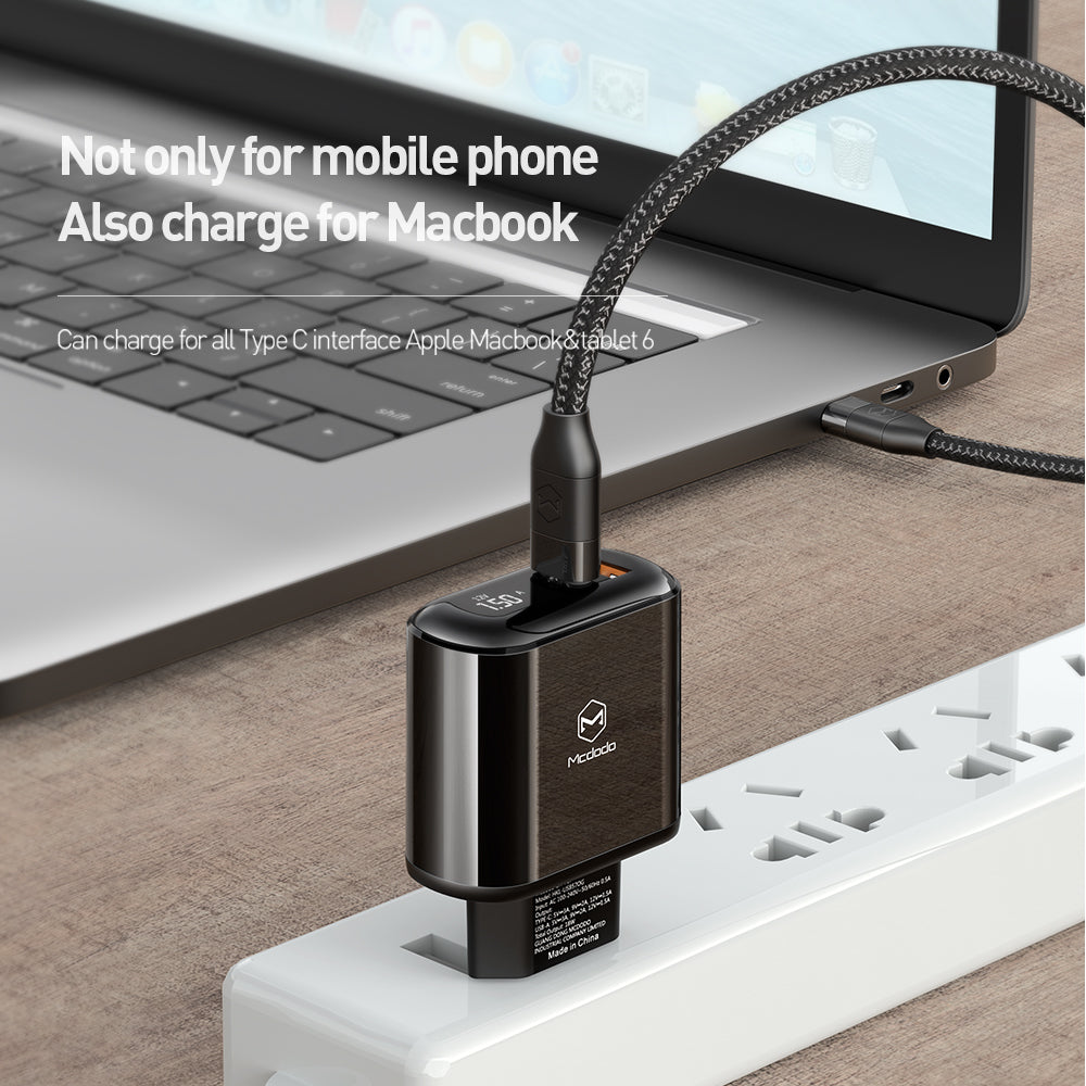 Mcdodo Chocolate Series Digital Display PD+QC3.0 Charger 20W [EU Plug]
